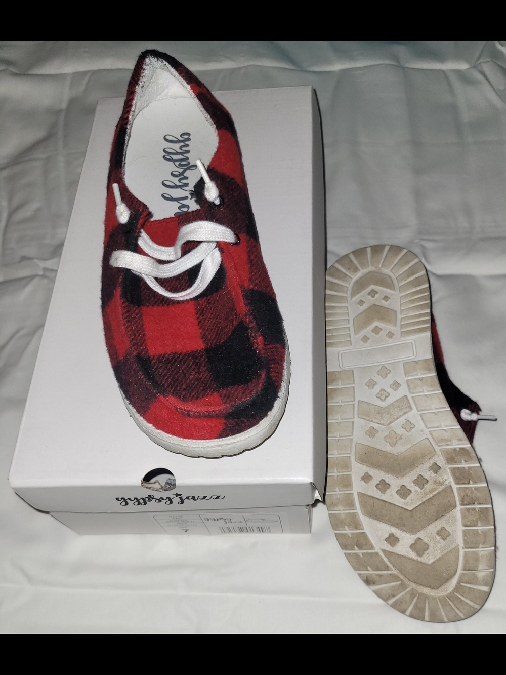 Gypsy Jazz Black & Red Slip-ons